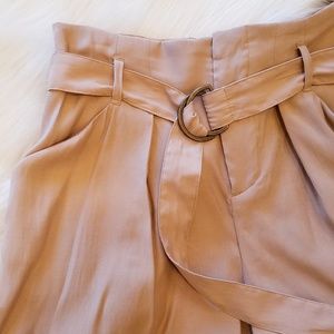 Zara Shorts - Zara | Khaki Paperbag Shorts Zara Shorts - Zara | Khaki Paperbag Shorts